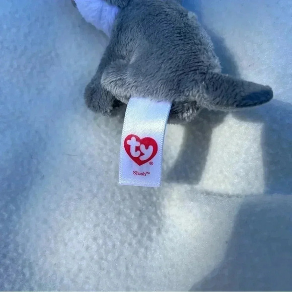 TY Beanie Boos - SLUSH the Husky Dog  (Glitter Eyes) (Key Clip - 3 inch) - Picture 4 of 4
